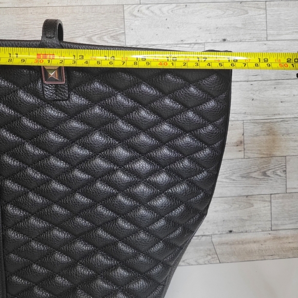 Rebecca Minkoff Everywhere Quilted Tote Handbag Shoulder Bag Black - Picture 13 of 15